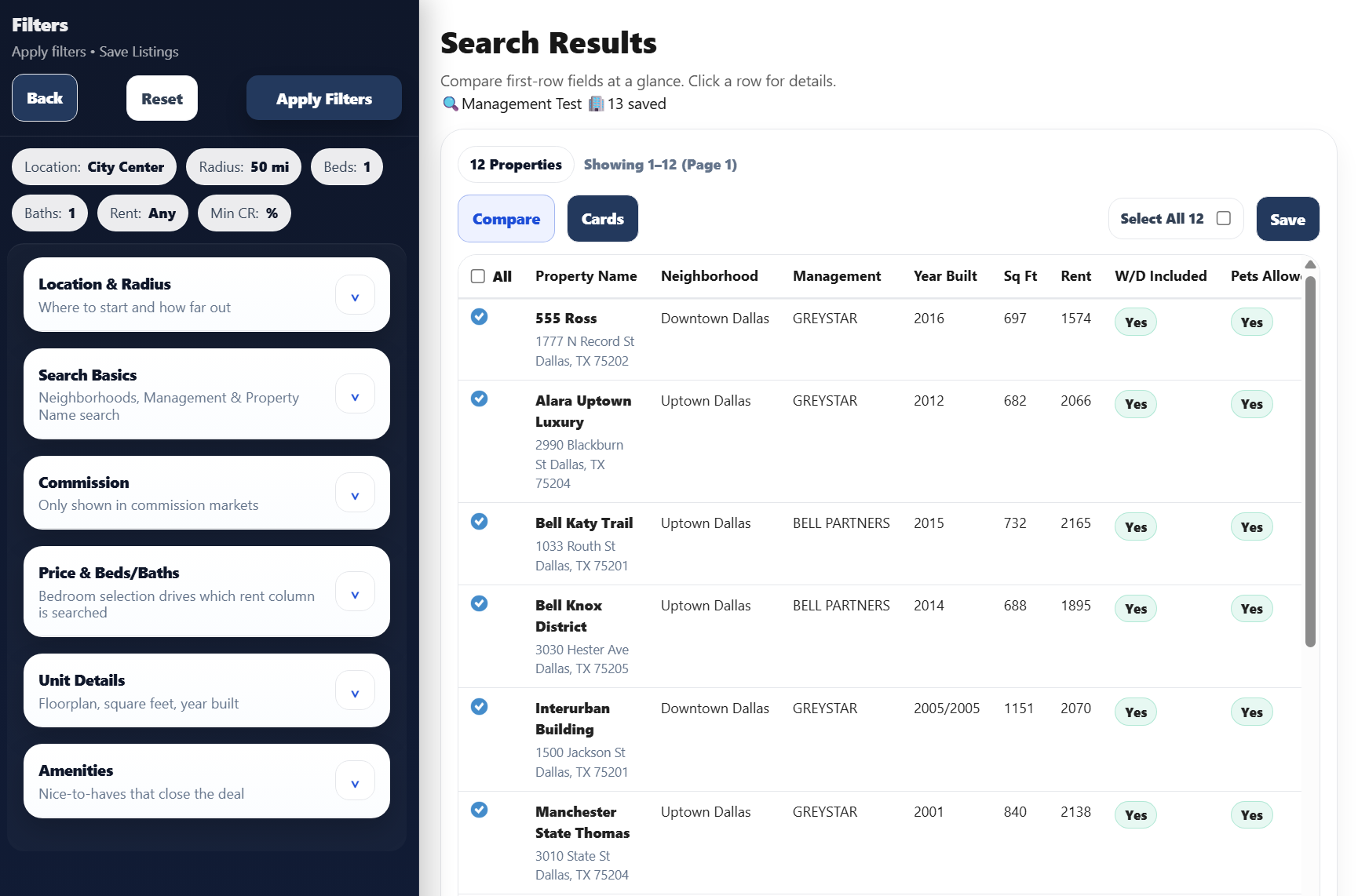 Locator IDX Search MLS filters screenshot